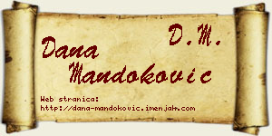 Dana Mandoković vizit kartica